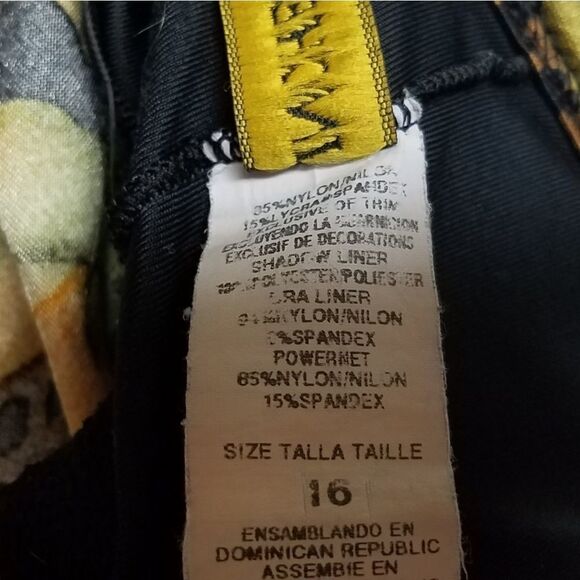 VINTAGE 80s Inches Away Tropical Blousen Swimsuit - Picture 8 of 9